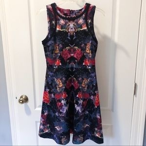 Nicole Miller Floral Abstract Dress
